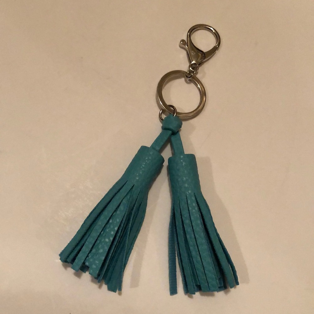 Double Leather Tassel key ring or accessory